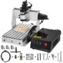 VEVOR CNC Router Engraver Kit 3020 CNC Router 4 Axis USB Port CNC Router Engraver Machine 200W CNC Router Engraving Drilling Milling Machine MACH3 Control for DIY(300X200mm)