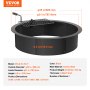 VEVOR fire pit ring, carbon steel, 35in external, 31in internal diameter, 8.5in height, black.