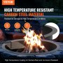 VEVOR fire pit ring with high-temperature resistant carbon steel, showcasing durability and rust resistance.