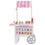 VEVOR Ice Cream Cart for Kids, 20+ PCS Accessories, Pretend Play Ice Cream Shop Kitchen Food Toys with Ice Cream Cone & Popsicle, Awning & Freezer, Storage Drawers & Flipping Menus, For Kids Aged 3-7