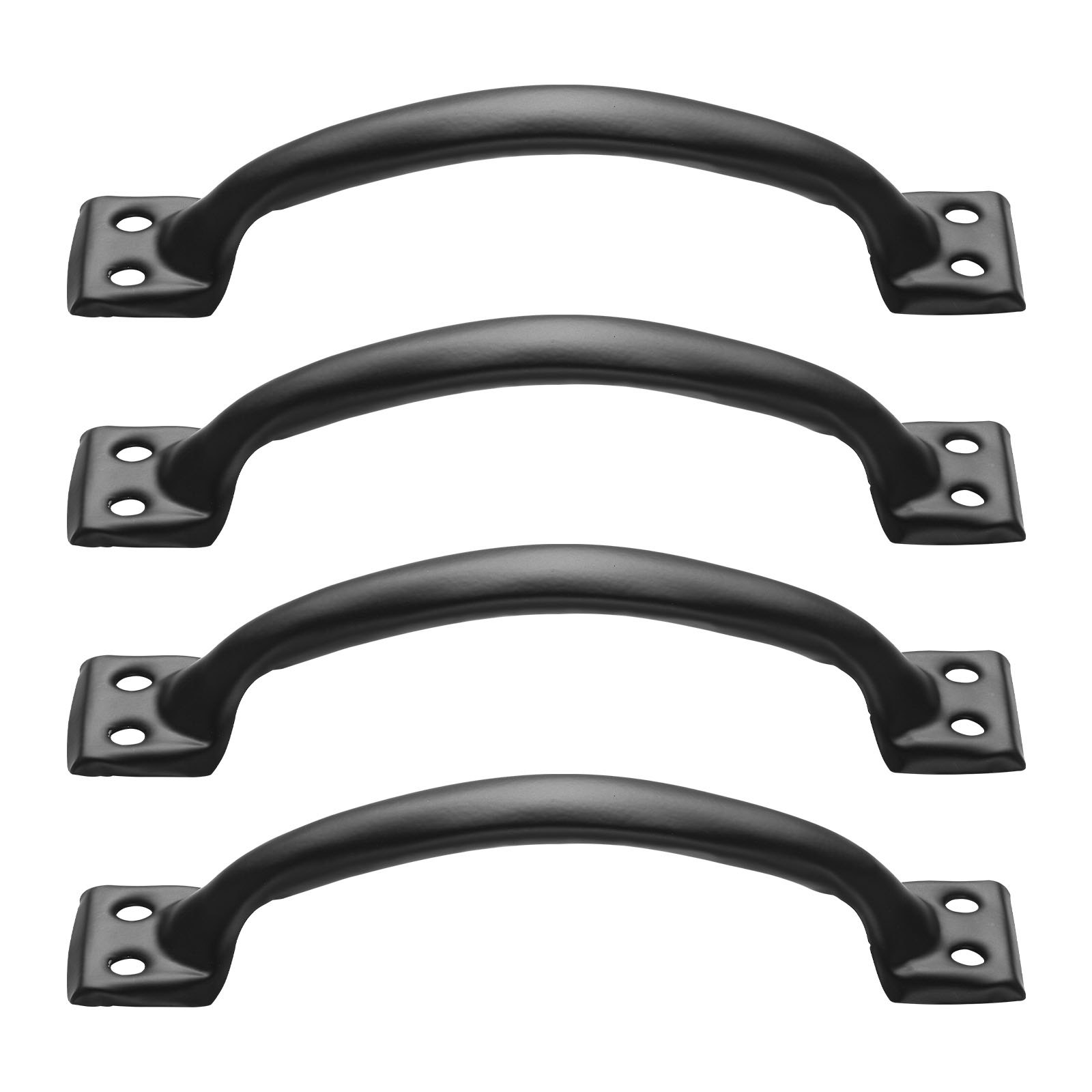 VEVOR Barn Door Handle, 4Pcs 6.5 in Rustic Fence Gate Handle, Rust-Resistant Coating, Heavy Duty Carbon Steel Outdoor Gate Handles, Easy to Install, Metal Sliding Door Pulls for Garage Shed Pantry