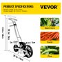 VEVOR Tuin Push Zaaimachine 78-84cm Hoge Tuin Duw Zaaimachine Aluminium en ABS Rij Gewas Planter met Zes Verwisselbare Zaadplaten en Rijmarkering voor Het Zaaien van Verschillende Gewassen en Groenten