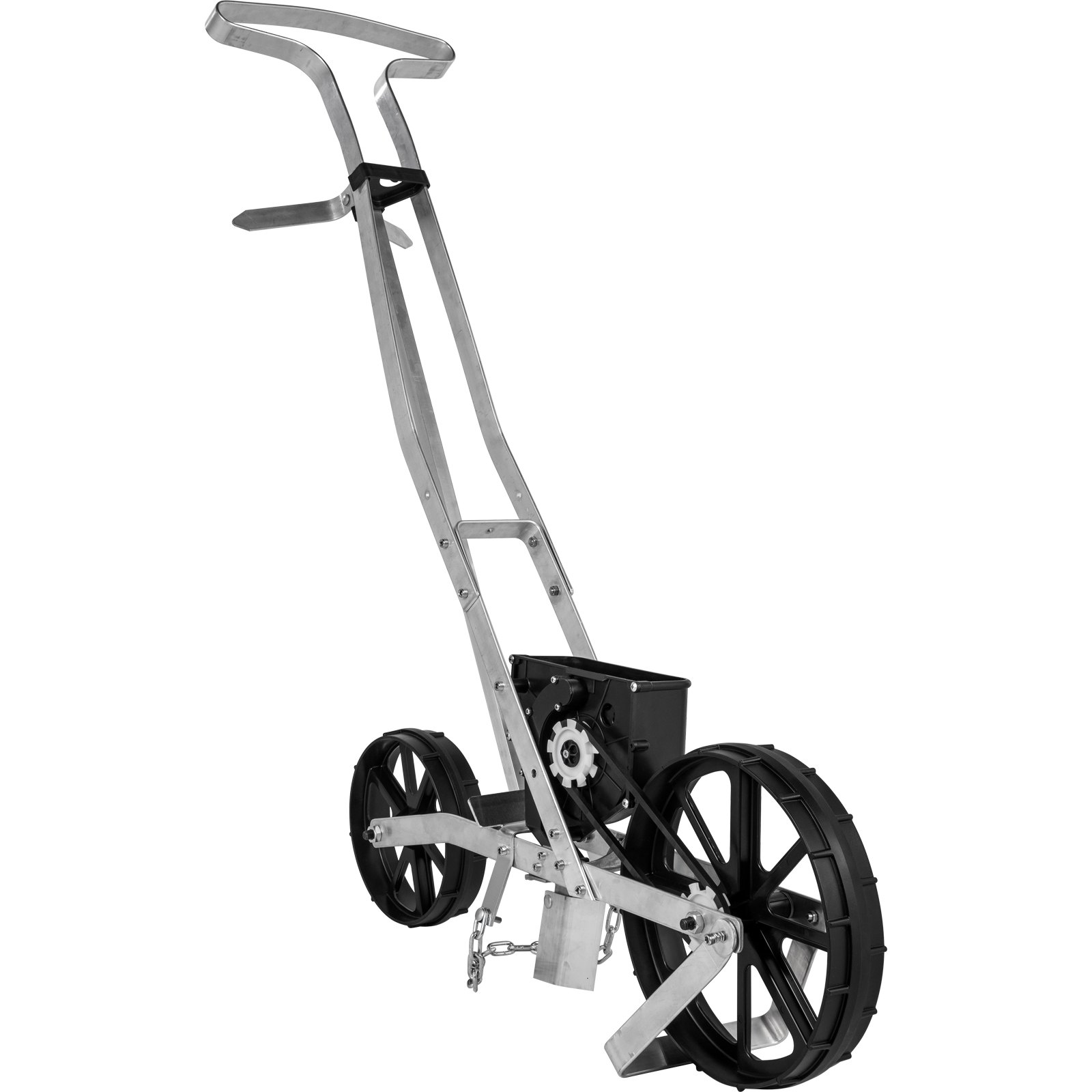 VEVOR Tuin Push Zaaimachine 78-84cm Hoge Tuin Duw Zaaimachine Aluminium en ABS Rij Gewas Planter met Zes Verwisselbare Zaadplaten en Rijmarkering voor Het Zaaien van Verschillende Gewassen en Groenten