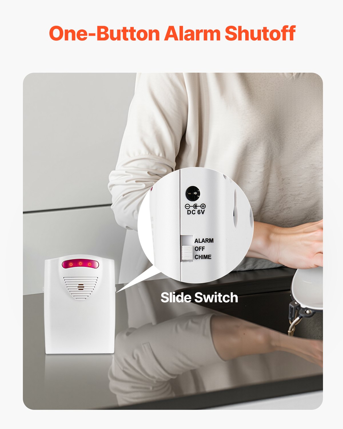 VEVOR Sensormat, 355,6 x 762 mm Alarmvoetmat, Draadloze bedsensor met pager, Veiligheidsbedalarm en valpreventiemat voor thuis, ziekenhuis en revalidatiecentrum