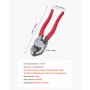 VEVOR Heavy-Duty kabelkniptang, compact formaat 235 mm met gesmede messen en PVC-gecoate handgrepen, voor 4/0 AWG aluminium, 2/0 AWG zacht koper en 100 paar 24AWG communicatiekabels.