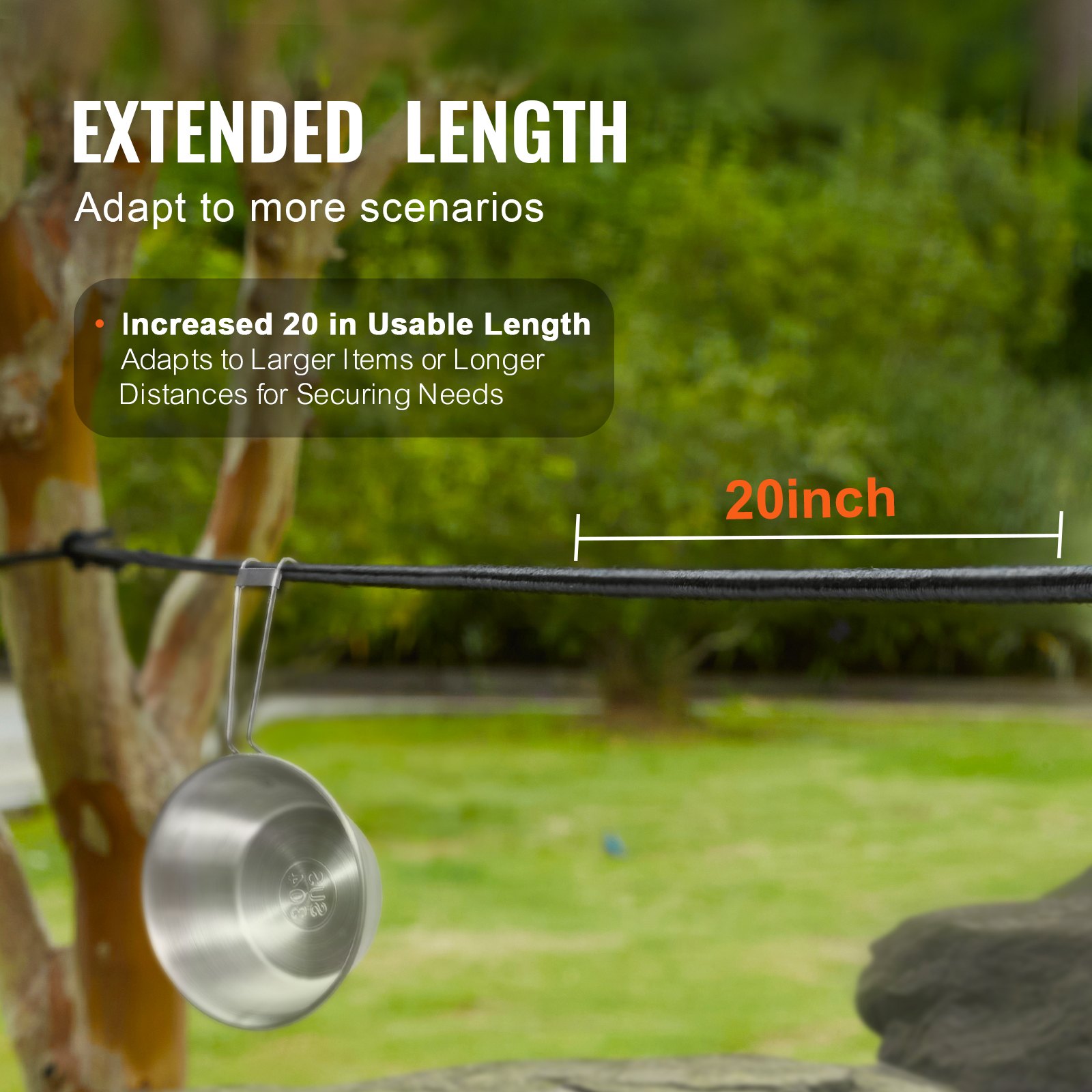 VEVOR 3/8 inch bungee-koord, 120 ft/36 m spoel, robuuste bungee-riemen, 100% rekbaar elastisch bungee-koord voor vracht, zeilen, kamperen, kajakdek en knutselen, zwart