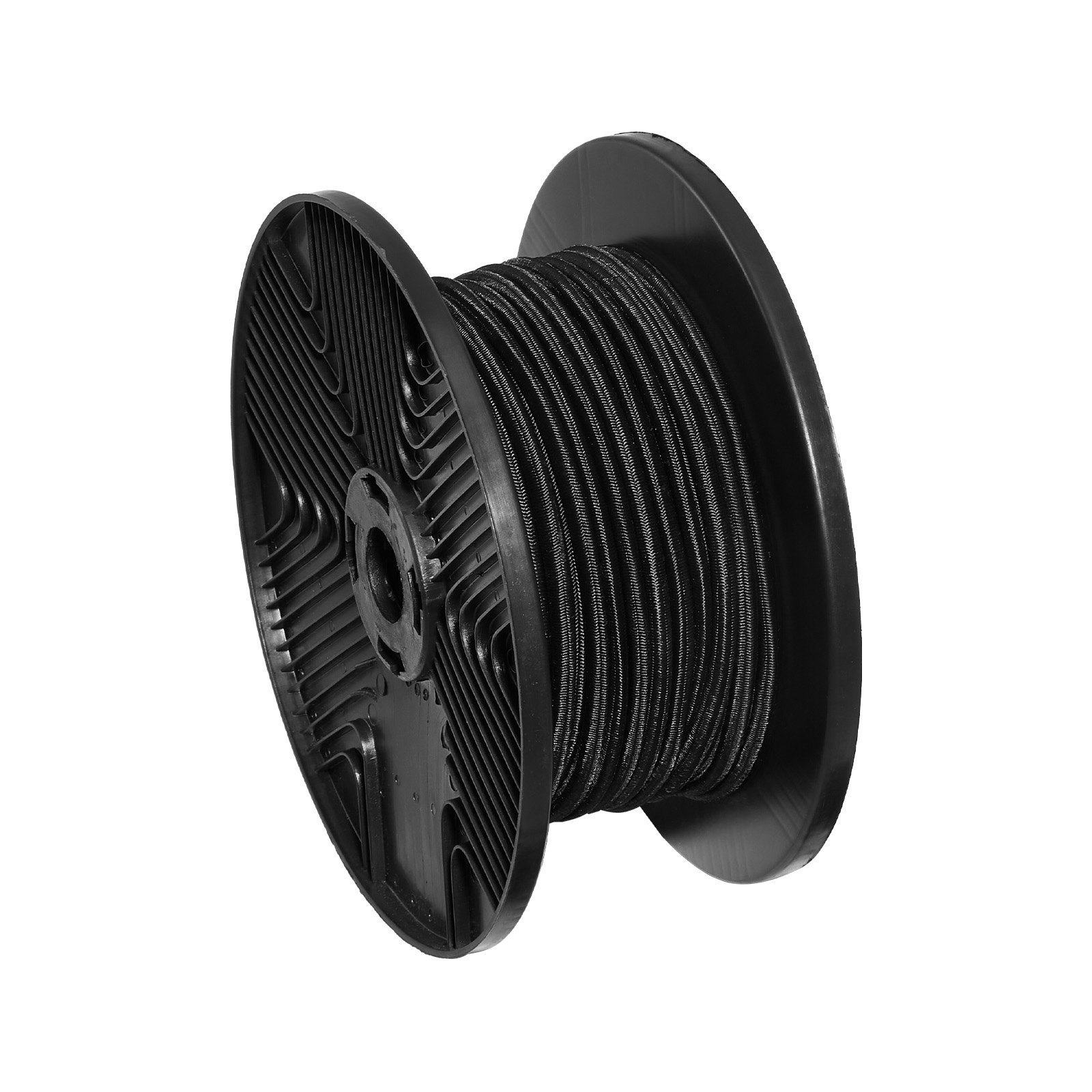 VEVOR 3/8 inch bungee-koord, 120 ft/36 m spoel, robuuste bungee-riemen, 100% rekbaar elastisch bungee-koord voor vracht, zeilen, kamperen, kajakdek en knutselen, zwart