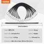 VEVOR 50 Pcs Flat Bungee Cord Set 19.8 mm Heavy Duty Bungee Straps with S-Hook