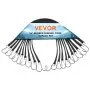 VEVOR 10 Piece Flat Bungee Cord, 20 mm Heavy Duty Bungee Straps with Steel S-Hooks, 24" Elastic Bungee Rope for Cargo, Tarps, Trucks and Tent, Black