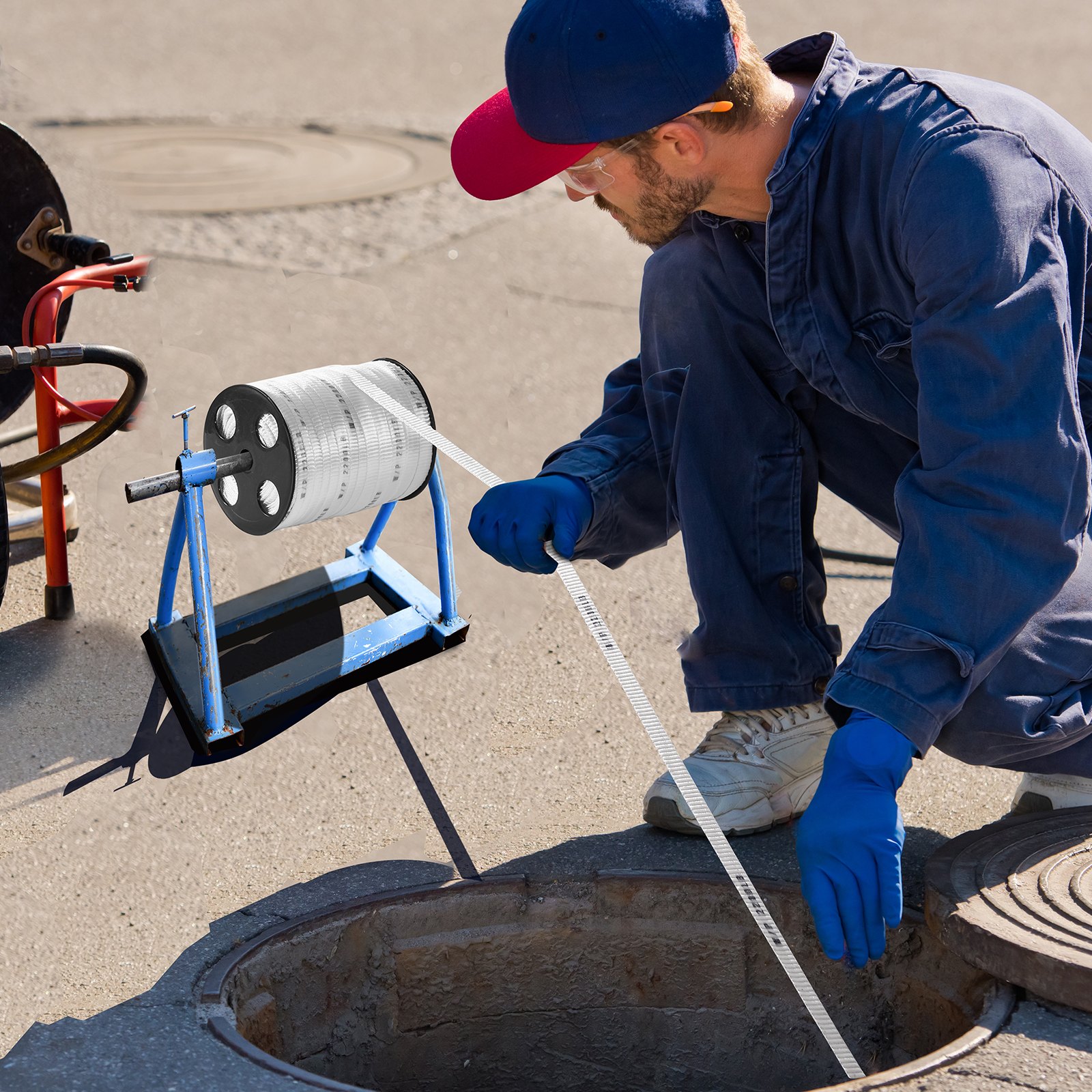 VEVOR Polyester Strapping Band 998 kgf Treksterkte, Power Strap 96,9 m x 1,6 cm, Polyester Strap, voor Verpakking, Verzending, Spangereedschap, voor Doe-het-zelf werk en Bedrading