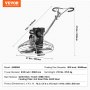 VEVOR cement trowel 38", model hmr600, 24" floating disc, 1400mm height, product dimensions displayed