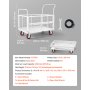 VEVOR platformtrolley met gaaszijden 907 kg, 6-in-1 opvouwbare transporttrolley met zwenkwielen, robuuste handtrolley, multifunctionele materiaaltrolley, voor voedsel en wasgoed, 1130x675x1070 mm