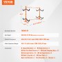 VEVOR Freestanding Kayak Storage Rack, Kayak Stand for 4 Kayak Canoe Paddleboard, Heavy-duty Steel Kayak Hanger Holder with Padded Arms and Adjustable Width, 220LBS Max Load, for Indoor Outdoor Garage