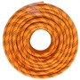 VEVOR dubbel gevlochten polyester touw, oranje met zwarte patronen, netjes opgerold.