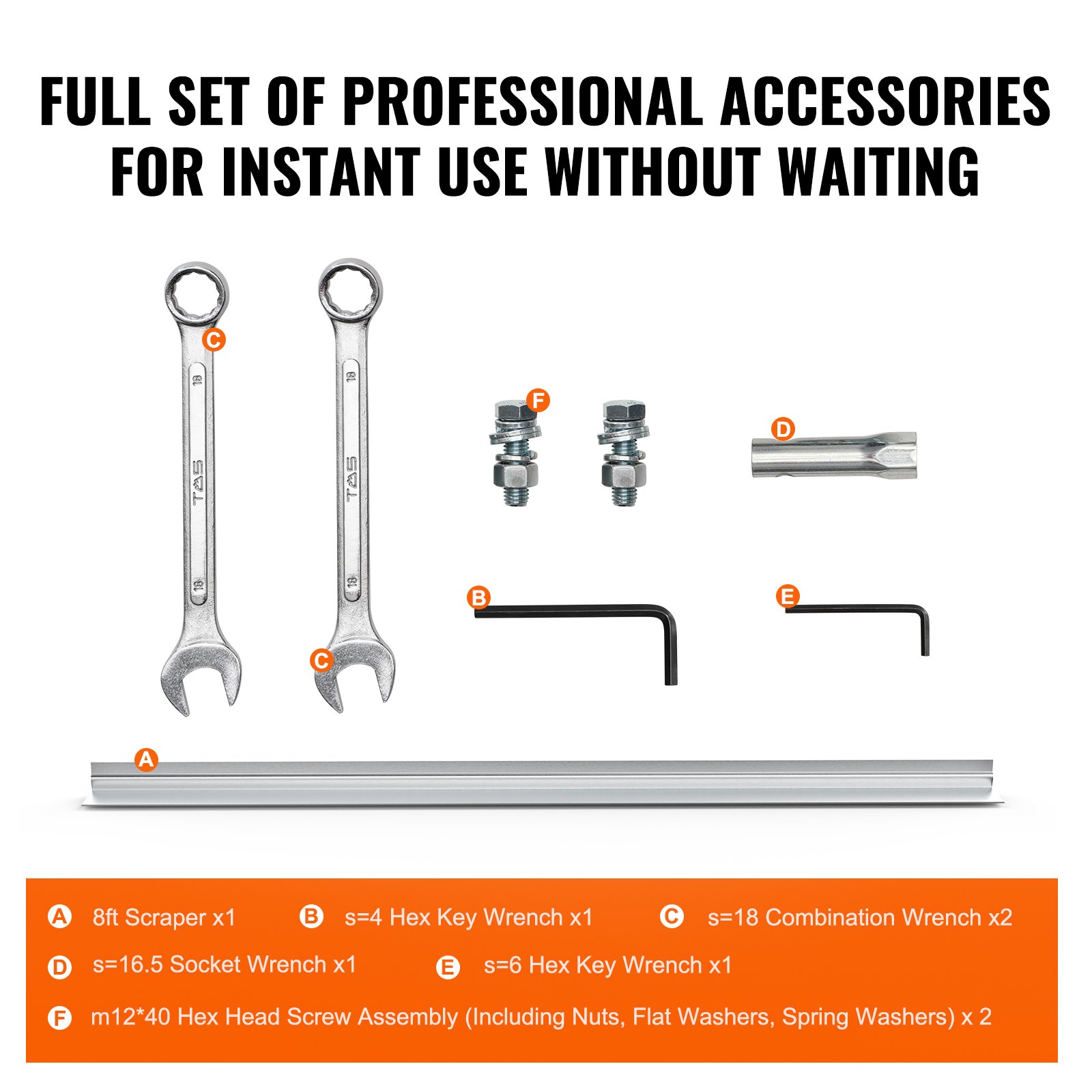 VEVOR Gas Concrete Power Screed, with 2445mm Aluminum Board Straight Edge Bar Set, 4 Stroke Cement Finishing Vibrating Motor with Height Adjustable Handles, High Efficient Concrete Tools 6500RPM