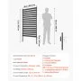 VEVOR Opklapbaar scherm 95,5x183 cm, metalen kamerscherm, scheidingswand met grondpinnen, privacyscherm, kamerverdeler, decoratieve privacywand, ideaal voor tuin, terras, erf, balkon, zwart