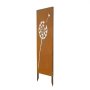 VEVOR Vouwscherm 60x158 cm, Metalen Ruimteverdeler, Scheidingswand met Grondpinnen & Stalen Plaat, Privacyscherm, Ruimteverdeler, Decoratieve Privacywand, Ideaal voor Tuin, Terras, Erf, Balkon