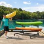 VEVOR Kayak Storage Rack for 3 Kayaks, Holds 200 lbs, Heavy Duty Adjustable Freestanding Stand with Lockable Wheels for Indoor Outdoor Garage Shed Dock, Holder for Canoe, SUP, Surfboard & Paddleboard