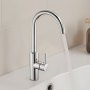 VEVOR Touchless wastafelkraan (verchroomd zilver) Badkamer, Automatische wastafelkraan, Handmatige sensorkraan, Wastafelkraan, Toiletkraan, Wastafelkraan, Enkelvoudige hendelmengkraan