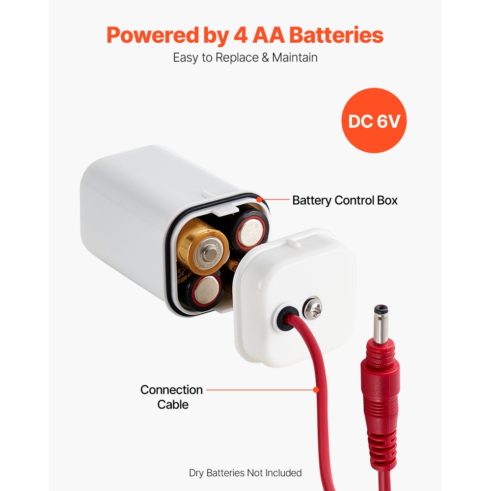 VEVOR Touchless wastafelkraan met sensor, automatische wastafelkraan, handsfree verstelbare eengreepsmengkraan, kraan op batterijen, geborsteld nikkelzilver