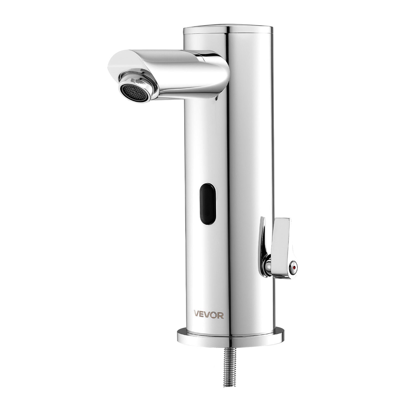 VEVOR Touchless wastafelkraan met sensor, automatische wastafelkraan, handsfree verstelbare eengreepsmengkraan, kraan op batterijen, geborsteld nikkelzilver
