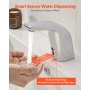 VEVOR Touchless Bathroom Sink Faucet, Automatic Motion Sensor Restroom Toilet Faucet Cold Water with Single Hole, Battery Operated for 9.5 mm Pipe Commercial Lavatory,Chrome Plated Silver