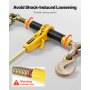 VEVOR Ratelspanner met sjorkettingen G80 10 mm x 6,1 m, set van 4, spankracht 4173 kg, transportkettingbevestigingen, kettingbinders voor ladingzekering, transport, dieplader