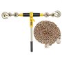 VEVOR Ratelspanner met sjorkettingen G80 10 mm x 6,1 m, set van 4, spankracht 4173 kg, transportkettingbevestigingen, kettingbinders voor ladingzekering, transport, dieplader