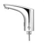 VEVOR Touchless Bathroom Sink Faucet, Automatic Motion Sensor Restroom Toilet Faucet, Hands-Free Adjustable Cold Hot Single Handle Water Mixer Battery Operated for 9.5 mm Pipe,Chrome Plated Silver