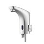 VEVOR Touchless Bathroom Sink Faucet, Automatic Motion Sensor Restroom Toilet Faucet, Hands-Free Adjustable Cold Hot Single Handle Water Mixer Battery Operated for 9.5 mm Pipe,Chrome Plated Silver