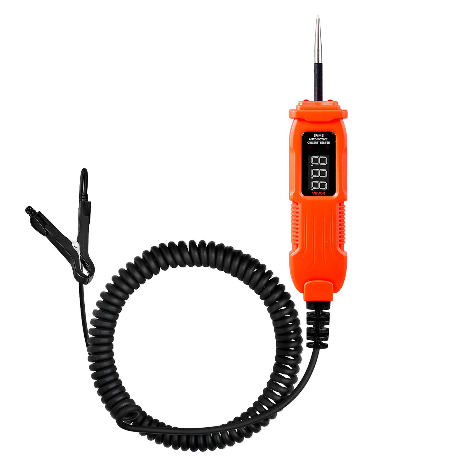 VEVOR Automotive Circuit Tester, Elektrische Tester met Circuit Probe, LED-scherm en verlichting, 3-72 DCV-spanningstester met 3,5 m kabel en ABS-behuizing, Elektrische detectorzoeker, Circuit Tester