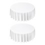 VEVOR 2 stuks ronde tafelkleden, 3048 mm, kreukvrij tafelkleedbeschermer, machinewasbaar polyester tafelkleed voor feesten, bruiloften, banketten, formele evenementen, wit