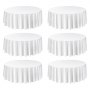 VEVOR 6 stuks ronde tafelkleden, 3048 mm, kreukvrij tafelkleedbeschermer, machinewasbaar polyester tafelkleed voor feesten, bruiloften, banketten, formele evenementen, wit