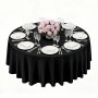 VEVOR Black Round Tablecloths 6 Pack, 120 Inches in Diameter, Stain- & Wrinkle- Resistant, Machine Washable Table Clothes, Polyester Fabric Table Covers for Wedding, Party, Banquet, Formal Events