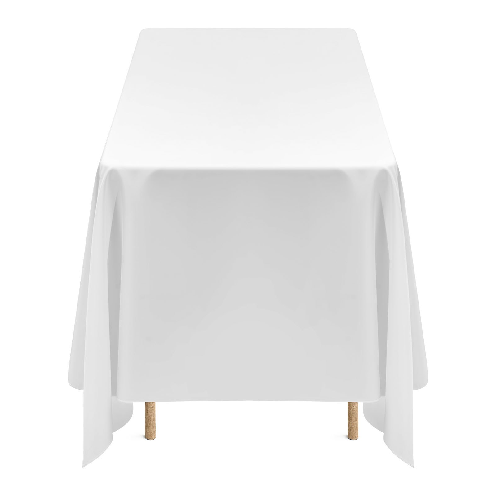 VEVOR 10 x Tafelkleed Tafellinnen 1778x3048 mm, Herbruikbare Tafelkleedbeschermer, Machinewasbaar Tafelkleed Gemaakt van Polyester Stof voor Feesten Bruiloften Banketten Formele Evenementen, Wit