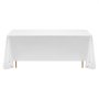 VEVOR 6 x Tafelkleed 1778x3048 mm, Herbruikbare tafelkleedbeschermer, Machinewasbaar Polyester Tafelkleed voor Feesten, Bruiloften, Banketten, Formele Evenementen, Wit