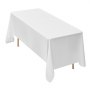 VEVOR 6 x Tafelkleed 1778x3048 mm, Herbruikbare tafelkleedbeschermer, Machinewasbaar Polyester Tafelkleed voor Feesten, Bruiloften, Banketten, Formele Evenementen, Wit