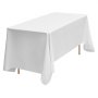 VEVOR 6 x Tafelkleed 1778x3048 mm, Herbruikbare tafelkleedbeschermer, Machinewasbaar Polyester Tafelkleed voor Feesten, Bruiloften, Banketten, Formele Evenementen, Wit