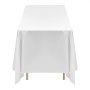 VEVOR 6 x Tafelkleed 1778x3048 mm, Herbruikbare tafelkleedbeschermer, Machinewasbaar Polyester Tafelkleed voor Feesten, Bruiloften, Banketten, Formele Evenementen, Wit