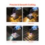 VEVOR Plasma Cutter, 60A Plasma Cutting Machine, Digital Display IGBT Inverter Cutter Machine with 2T/4T Function & Adjustable PA/PT Time for Industrial Use (400V 3-Phase Power Supply)