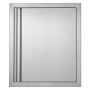 VEVOR Grilltoegangsdeur, 457 x 533 mm, enkele buitenkeukendeur, verzonken gemonteerde roestvrijstalen deur, verticale wanddeur met intrekbare handgreep, voor grilleiland, grillstation, buitenkast