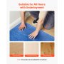 VEVOR Floor Underlayment 18.6 m²/Roll, 3 mm Thick Laminate Flooring Padding with Attached Vapor Barrier, Heavy Duty Fiber + PE Film, Soundproofing & Noise Reduction, Ideal for Vinyl Wood Flooring