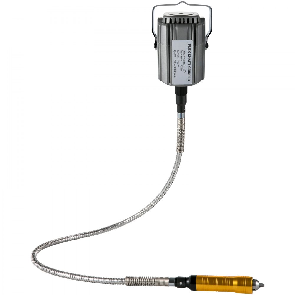 VEVOR Flex Shaft Grinder 780W Hangende Slijpmachine 500-23K TPM Hangmolen Flexshaft Grinder Machine met 1/4 inch 3-klauwplaat & Traploze Voetpedaal 131STKS Accessoires voor Sieraden Polijsten Slijpen