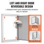 VEVOR bbq access door with reversible design, l-shaped insert, and small door opening angle.