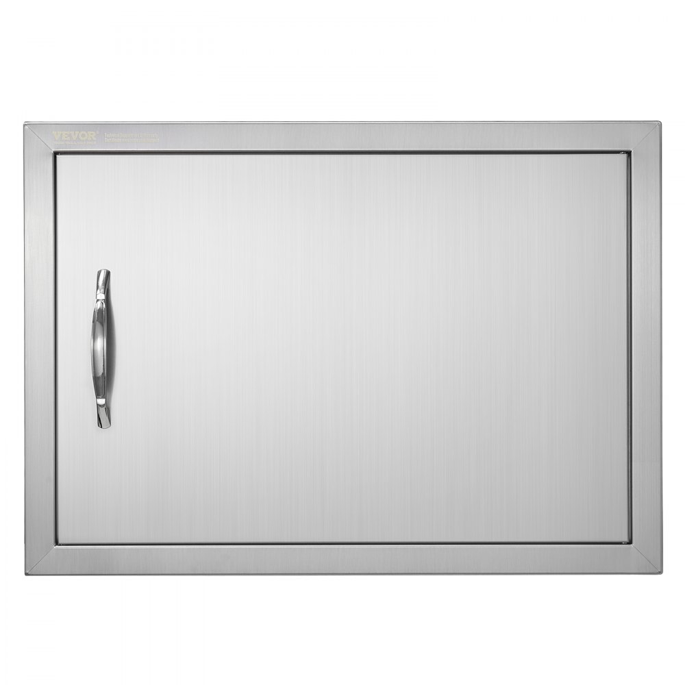 VEVOR BBQ Access Door, 610x432 mm Single Outdoor Kitchen Door, Stainless Steel Flush Mount Door, Wall Vertical Door with Handle, for BBQ Island, Grilling Station, Outside Cabinet