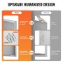 comparison of VEVOR bbq access door design featuring u-shaped edge, large handle, and strong magnet.