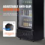 VEVOR beverage refrigerator bottle refrigerator black 195 L, beverage refrigerator with 3 adjustable shelves, gastro beverage cooler 7-level button control, LED commercial refrigerator