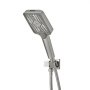 VEVOR Shower Faucet Set, 12 Inch Ceiling Mount Rainfall Shower System with 6 Inch Wall Mount Head and 4 in 1 Handheld Spray, Rotatable 3-Function Dual Rain Head Brass Valve & Trim Kit, Brushed Nickel