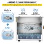 VEVOR Ultrasonic Cleaner, 36KHz~40KHz Adjustable Frequency, 10L 220V, Ultrasonic Cleaning Machine with Digital Timer and Heater, Lab Sonic Cleaner for Jewelry Watch Eyeglasses Coins, FCC/CE/RoHS Liste