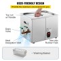 VEVOR Ultrasonic Cleaner, 36KHz~40KHz Adjustable Frequency, 15L 220V, Ultrasonic Cleaning Machine with Digital Timer and Heater, Lab Sonic Cleaner for Jewelry Watch Eyeglasses Coins, FCC/CE/RoHS Liste